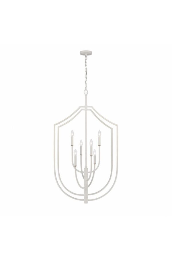 Kendral 26'' Wide 6-Light Pendant White - Image 2