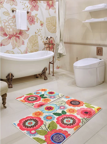 Sunflower 2 Piece Bath Rug Set