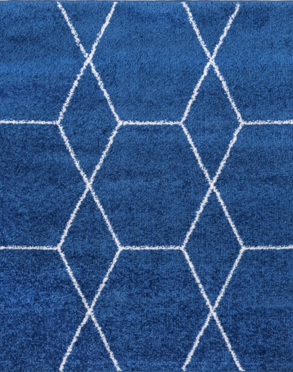 Elborough Geometric Navy Blue 3'3"x3'