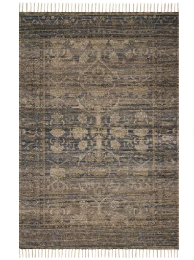 Cornelia Ikat Hand-Knotted Area Rug in Indigo/Natural 2'3"x3'9"