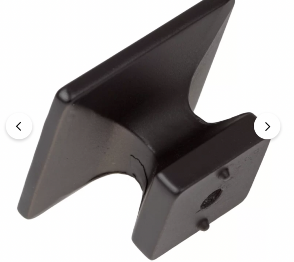 1 3/8" Length Square Knob Matte Black - 3 Available