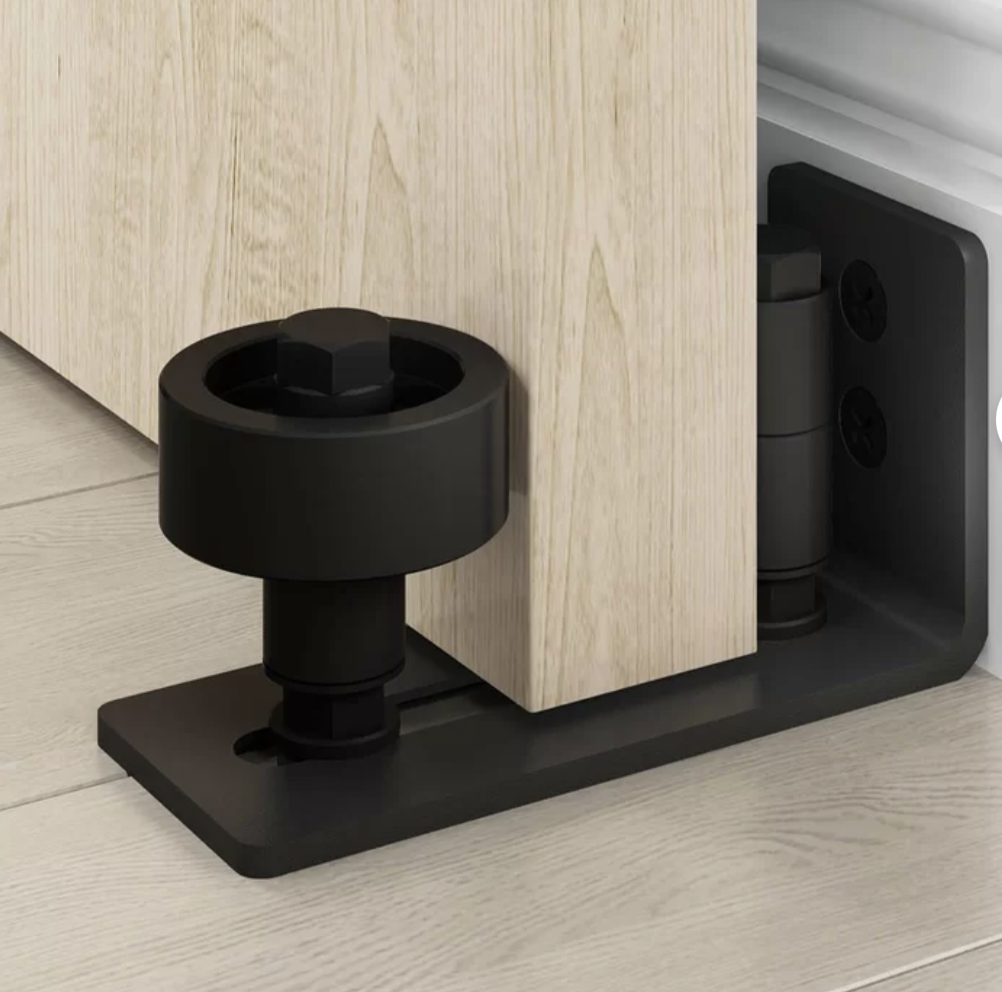 Sliding Barn Door Floor Guides - Flat black