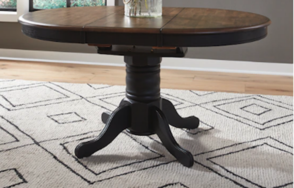 Dining Room Oval Pedestal Table Base- Black