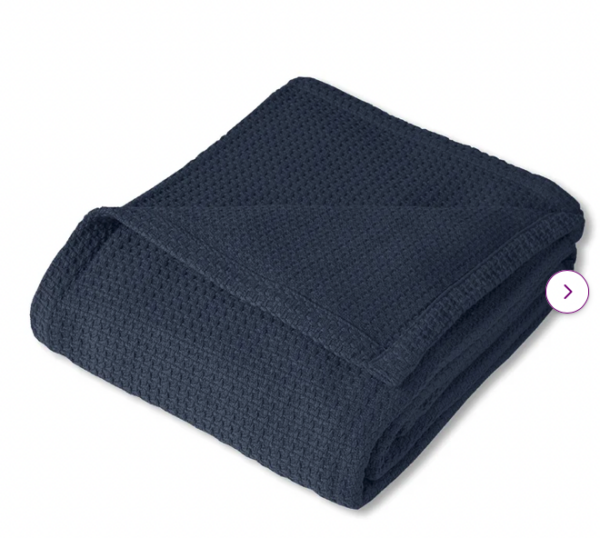 Lovette Cotton Blanket Navy King