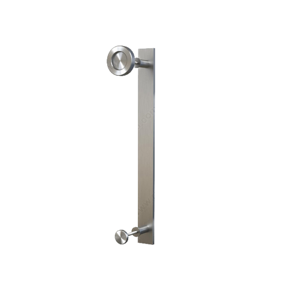 Flat Bar Door Handle with Round Disc Pull Stainless Steel