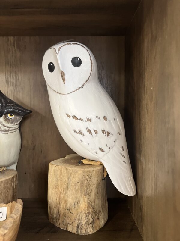 Handcrafted Decoy Barn Owl 13"