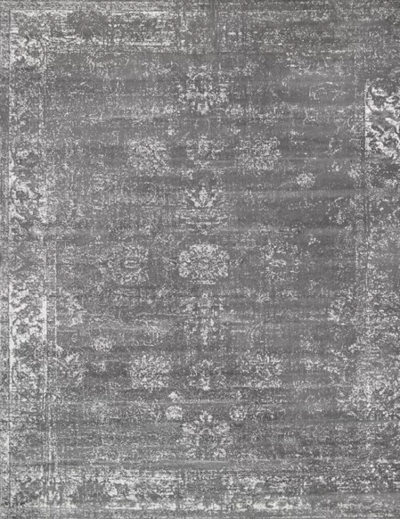 Brandt Floral Dark Grey Area Rug 2'2"x3'