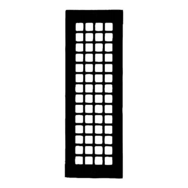 Reggio Register Square Aluminum Grille Black 6"x12"