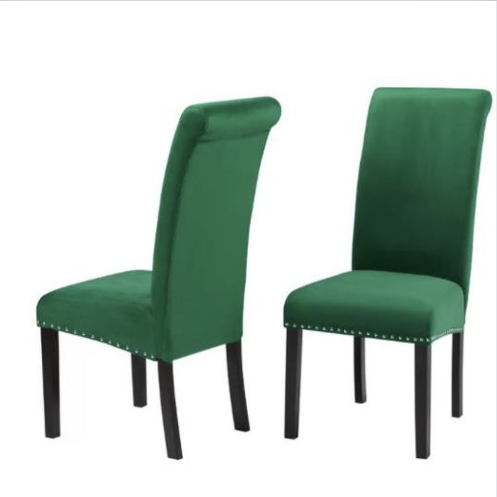 Emerald Green Pamela Velvet Parsons Chair (Set of 2)