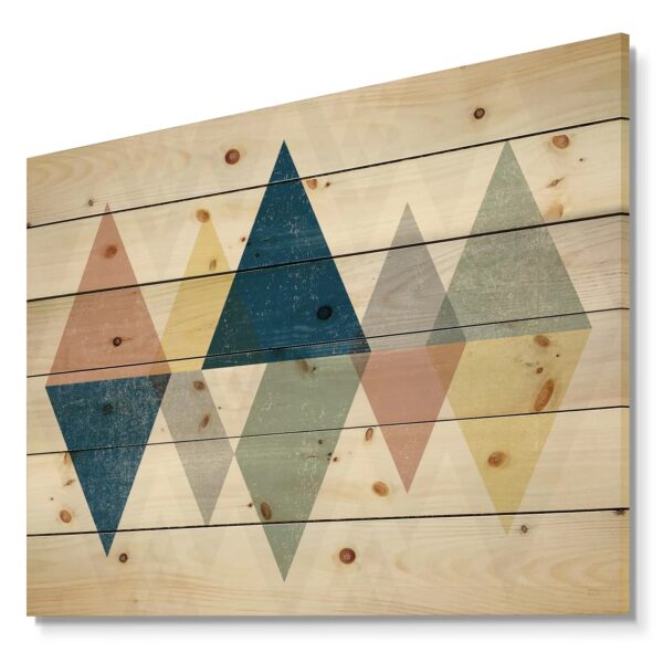 'Geometrical Composition Triangles III' Print on Wood 46"x36"