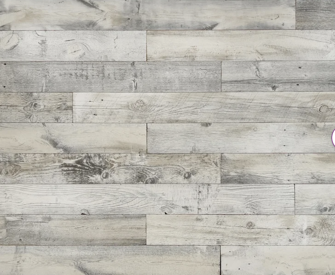 5" Reclaimed Solid Wood Wall Panelling Sundance Whitewash