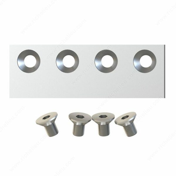 Connector Plate for Track Extentions, Flat Bar Barn Door Stainless Steel