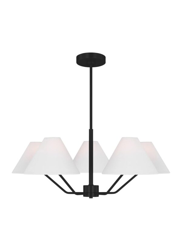 Burke 5-Light Medium Chandelier Matte Black