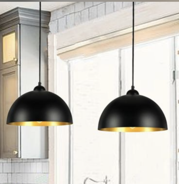 One Light Pendant Midnight Black Set of 2