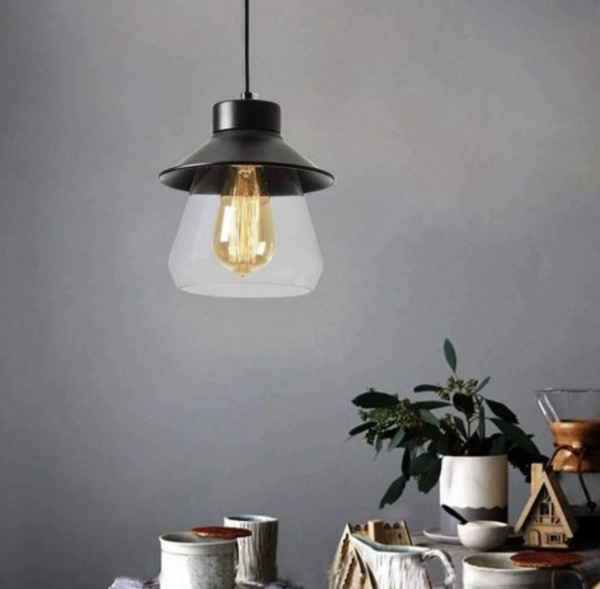 Pendant Light Single Light Black Finish