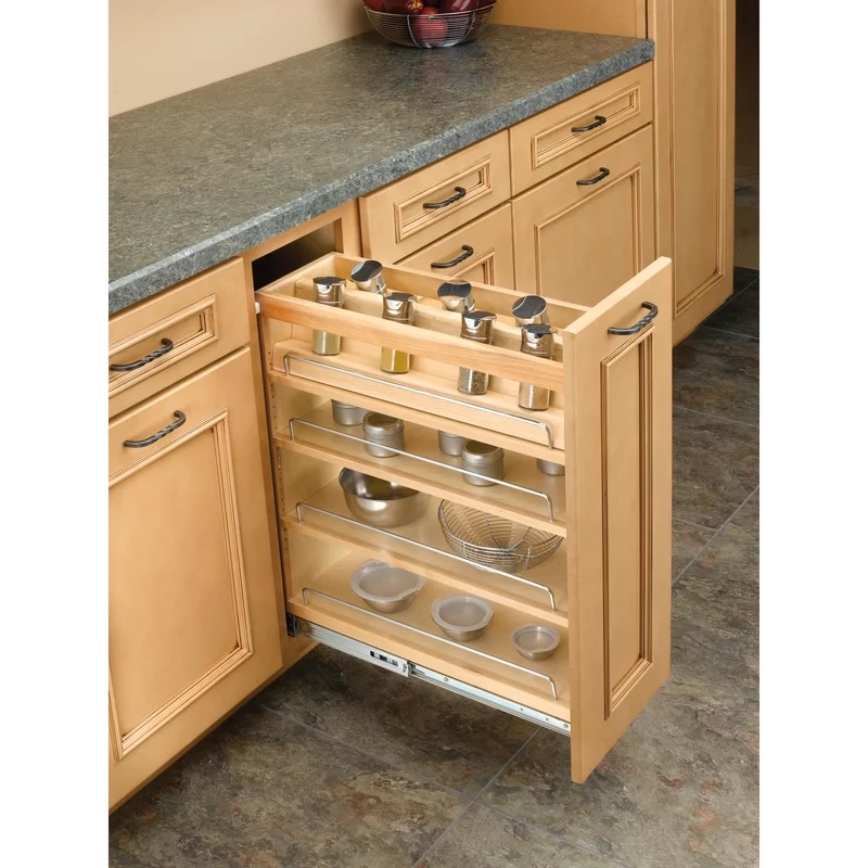 Rev-A-Shelf Wood Spice Insert Accessory for 448 Series Organizer with out Soft Close