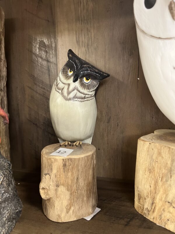 Handcrafted Canadian Decoy Screech Owl Decoy 8.5"