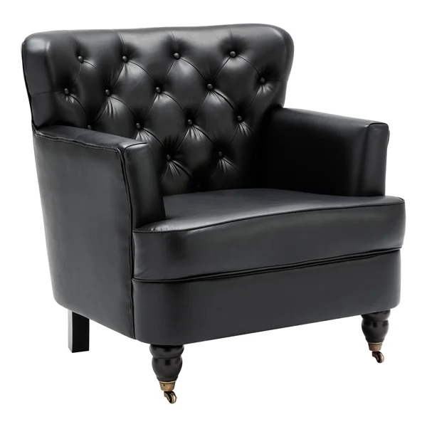 Arnao Upholstered Club Chair Black