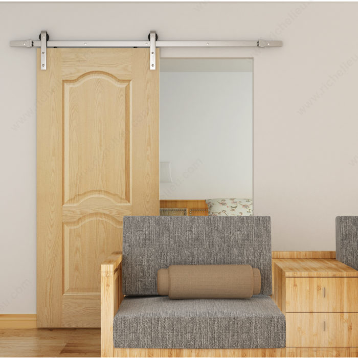 The Rustic Barn Door Hardware Stainless Finish