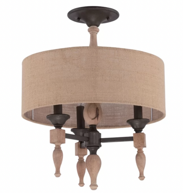 Lago Vista 3 - Light 17'' Unique/Statement Geometric Semi Flush Mount