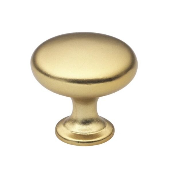 Classic 1 1/8" Diameter Mushroom Knob (Set of 10) Brass Gold