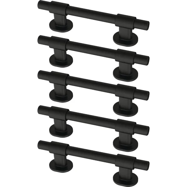 Adjusta-Pull(TM) 1.375"-4" Centre Bar Pull Multipack (Set of 5) Flat Black