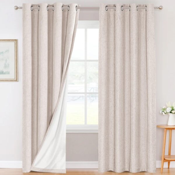 Eccles Linen Blackout Curtains / Drapes Pair (Set of 2)