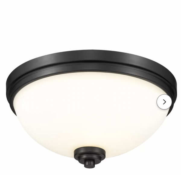 Matte Black 3 - Light 15'' Simple Bowl Flush Mount