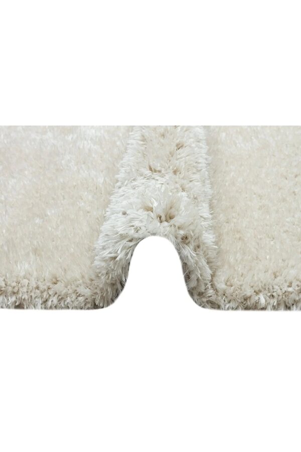 Bespoky Boston Beige Shaggy Cotton Machine Made Area Rug 6'x10'