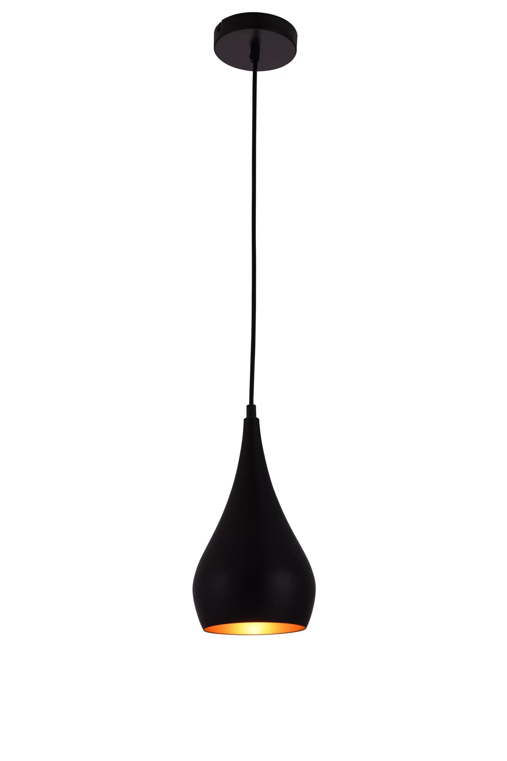 Nora 1 - Light Single Teardrop Pendant Black