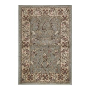 Everina Oriental Floral Area Rug in Green Area Rug 2'x3'