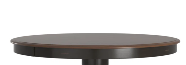 48" Round Dining Table Black & Wood with White base