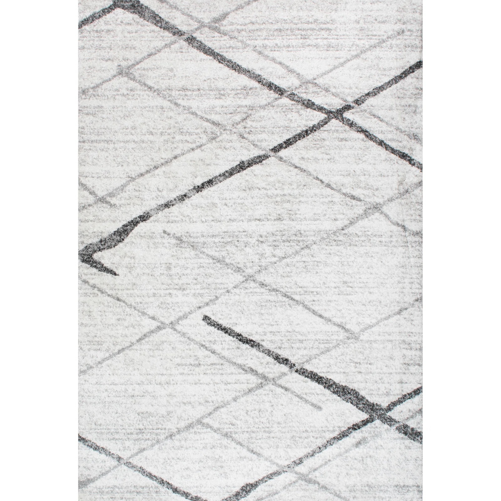 Amii Contemporary Performance Ivory/Grey/Charcoal Area Rug 2'x3'