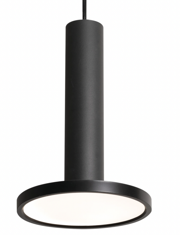 Black Ahron 1 - Light Single Geometric Pendant Black