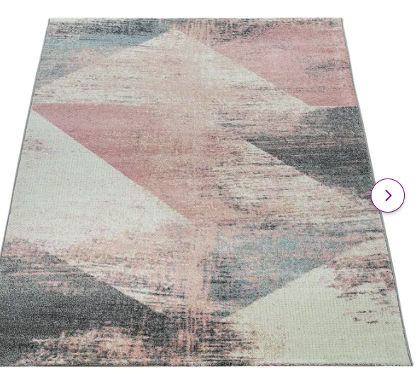 Colletti Area Rug in Pink/Cream 2'8"x4'11"