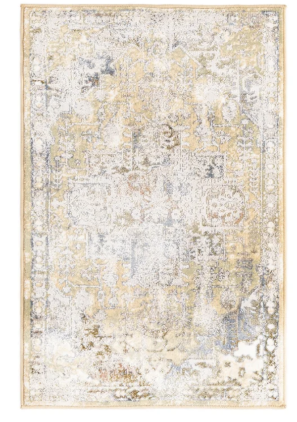 Josebe Floral Yellow Area Rug 2'x3'