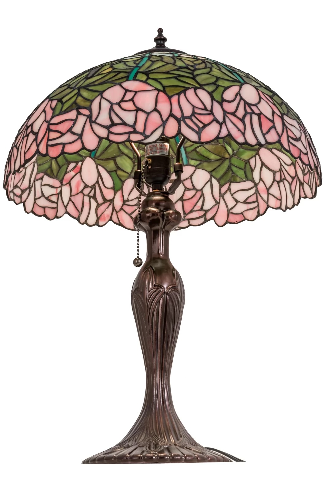 Cabbage Rose Metal Table Lamp