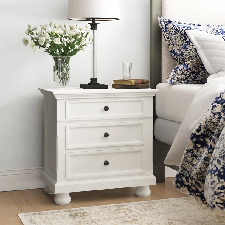 Bade Manufactured Wood + Solid Wood Nightstand