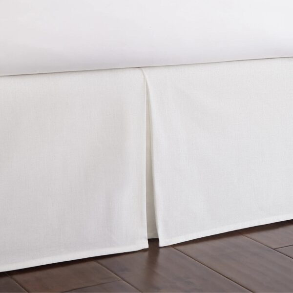 White Tailored Bed Skirt 15"