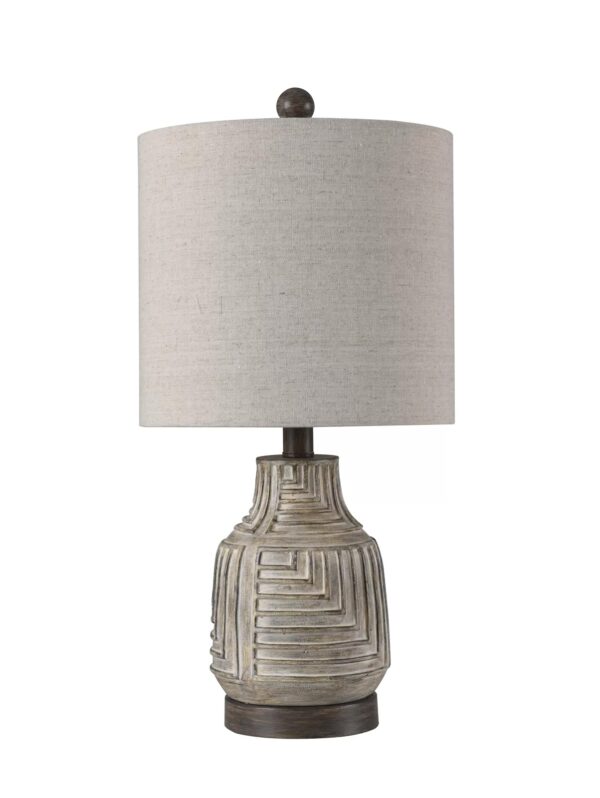 Melo 22" Bokava/Garrison Gray Table Lamp