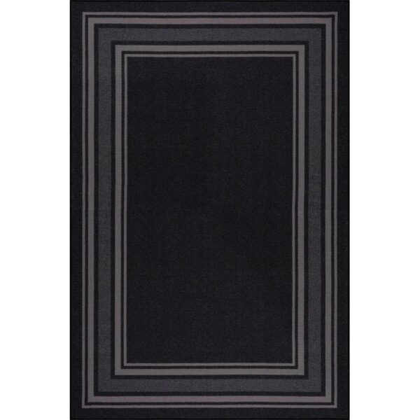 Raceland Black Non-Slip Area Rug 2'x3'