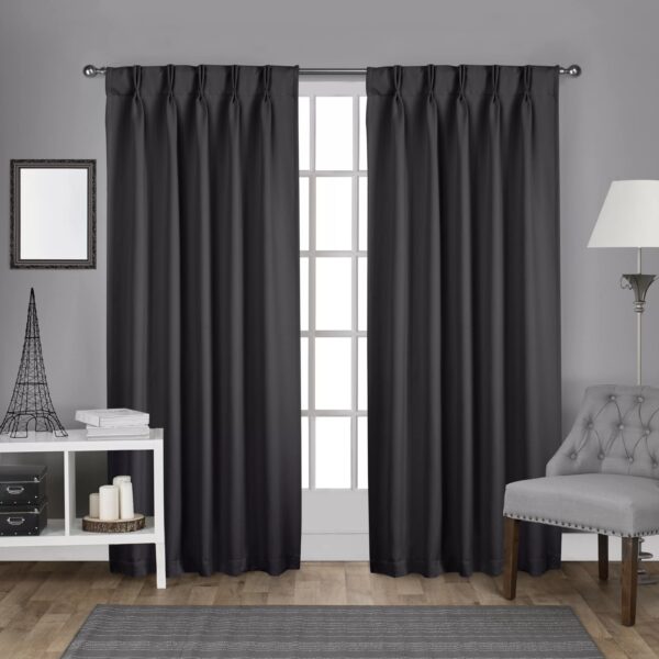 Sateen Room Darkening Curtains / Drapes Pair (Set of 2) 26"Wx84"L