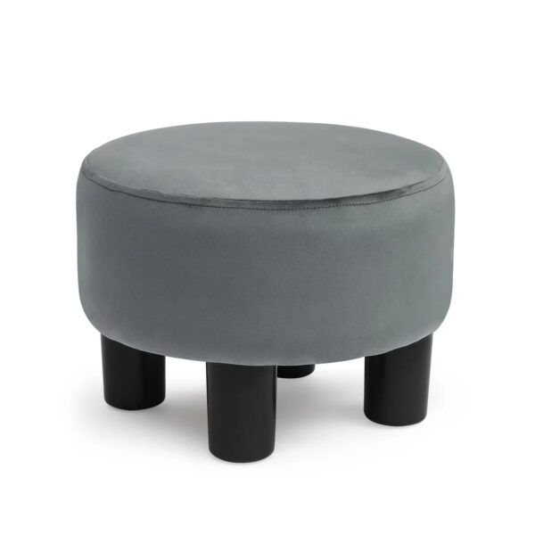 Upholstered Ottoman Dark Gray