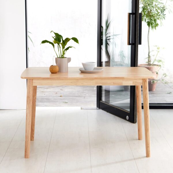 Husno 47" Rubberwood Solid Wood Dining Table