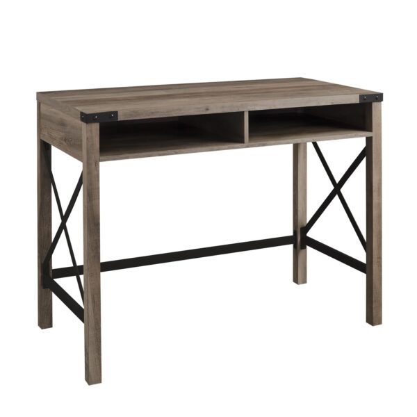 Arsenault Metal Base Computer Desk Gray Wash