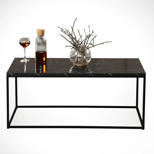 Cosco Frame Rectangle Coffee Table, Black Marble