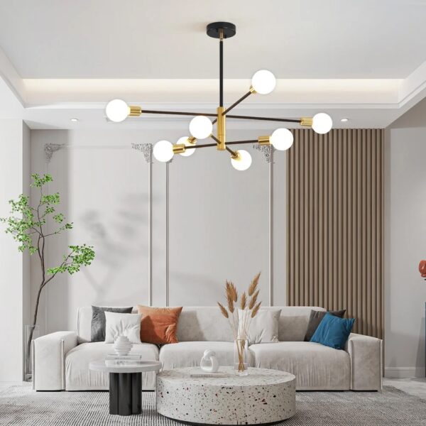 Glenarm 8-Light Modern Sputnik Sphere Chandelier