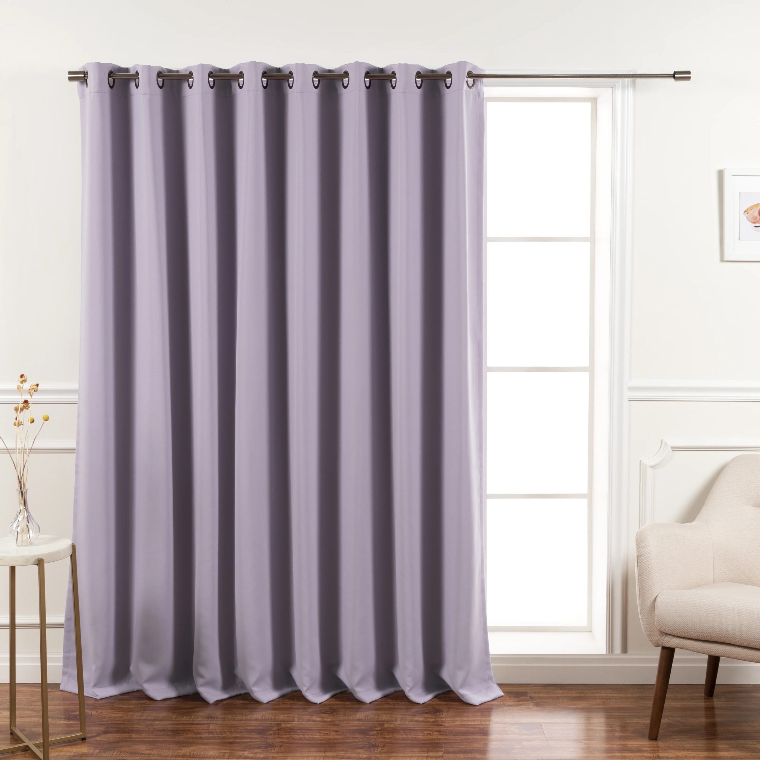 Hurdsfield Polyester Blackout Curtains / Drapes Panel 84" W x 100" L