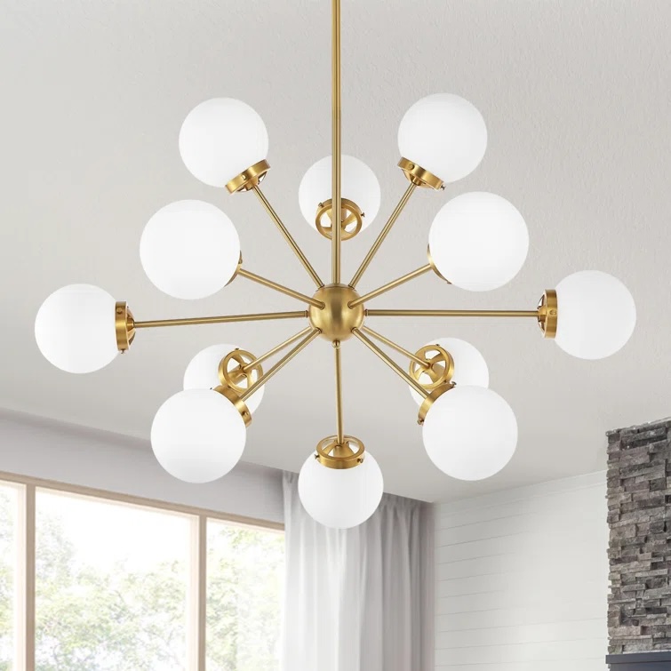 Arisai Andreau 12-Light Dimmable Sputnik Sphere Chandelier