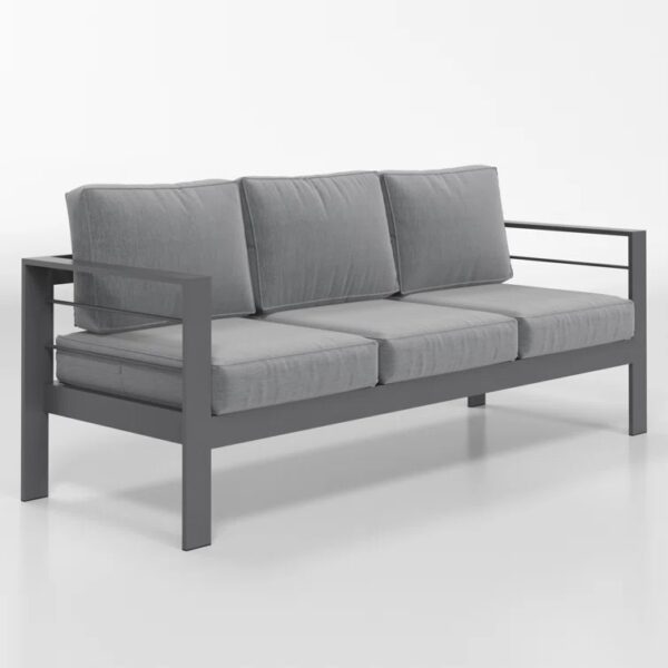 Gray Aluminum Patio Sofa